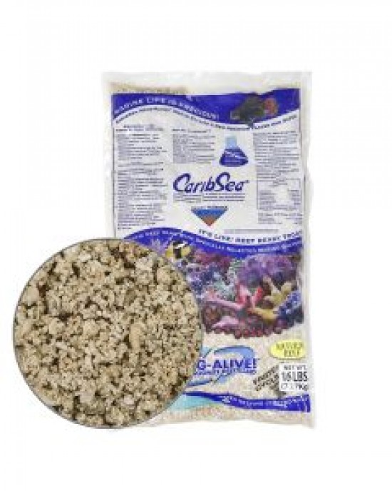 16 LB NATURAL REEF ARAG-ALIVE! LIVE REEF SAND - CARIBSEA