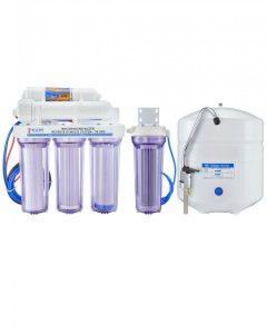 6 STAGE 75GPD DRINKING REEF RO/DI SYSTEM WITH SILVER FAUCET - BULK REEF SUPPLY