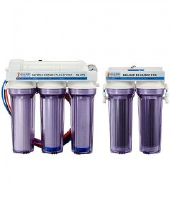 6 STAGE DELUXE PLUS 75 GPD RO/DI SYSTEM - BULK REEF SUPPLY