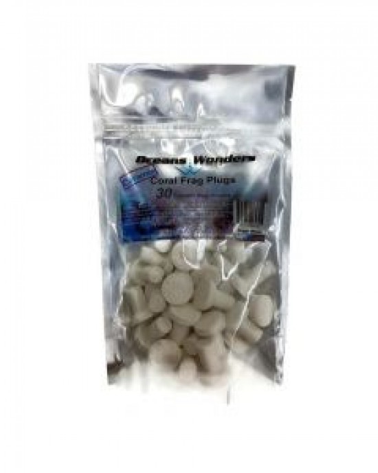 BRIGHT WHITE CERAMIC CORAL FRAG PLUGS - OCEANS WONDERS