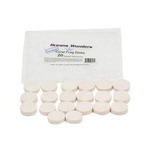 CERAMIC CORAL FRAG DISKS - 20 PACK - OCEANS WONDERS