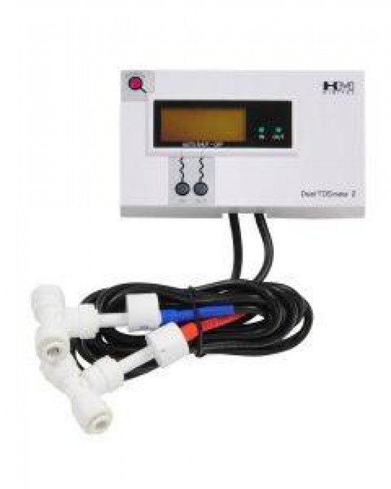 DELUXE DUAL INLINE TDS METER WITH BACKLIGHT DM-2 - HM DIGITAL