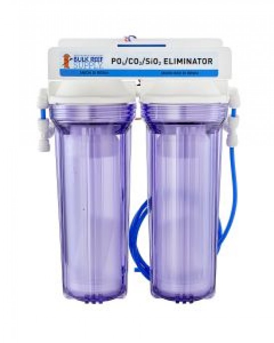 DUAL DI PHOSPHATE CO2 SILICA ELIMINATOR WITH DM-1 DUAL TDS METER - BULK REEF SUPPLY