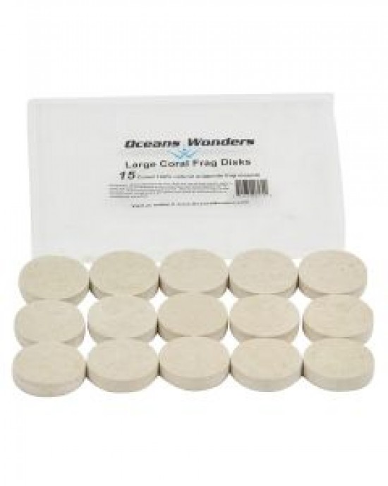 LARGE CORAL FRAG DISKS - 15 PACK - OCEANS WONDERS