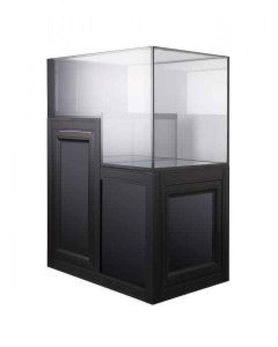 NUVO INT 70 DROP OFF PENINSULA AQUARIUM WITH BLACK APS STAND - INNOVATIVE MARINE