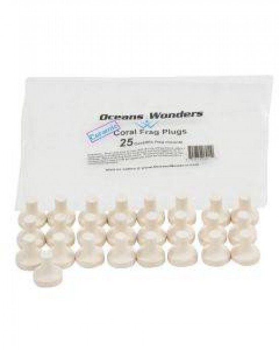 OCEANS WONDERS CERAMIC CORAL FRAG PLUGS - 25 PACK