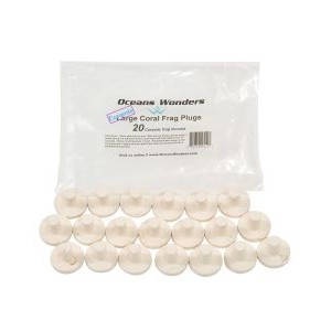 OCEANS WONDERS LARGE CERAMIC CORAL FRAG PLUGS - 20 PACK