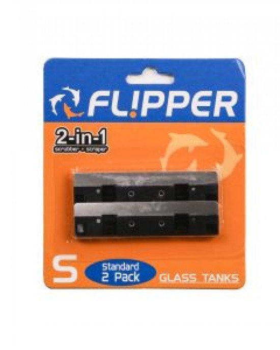 STAINLESS STEEL REPLACEMENT BLADES FOR GLASS TANKS (2 PACK) - FLIPPER