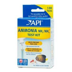 FRESHWATER/SALTWATER AMMONIA TEST KIT, TEST KIT OF 130 TESTS - API